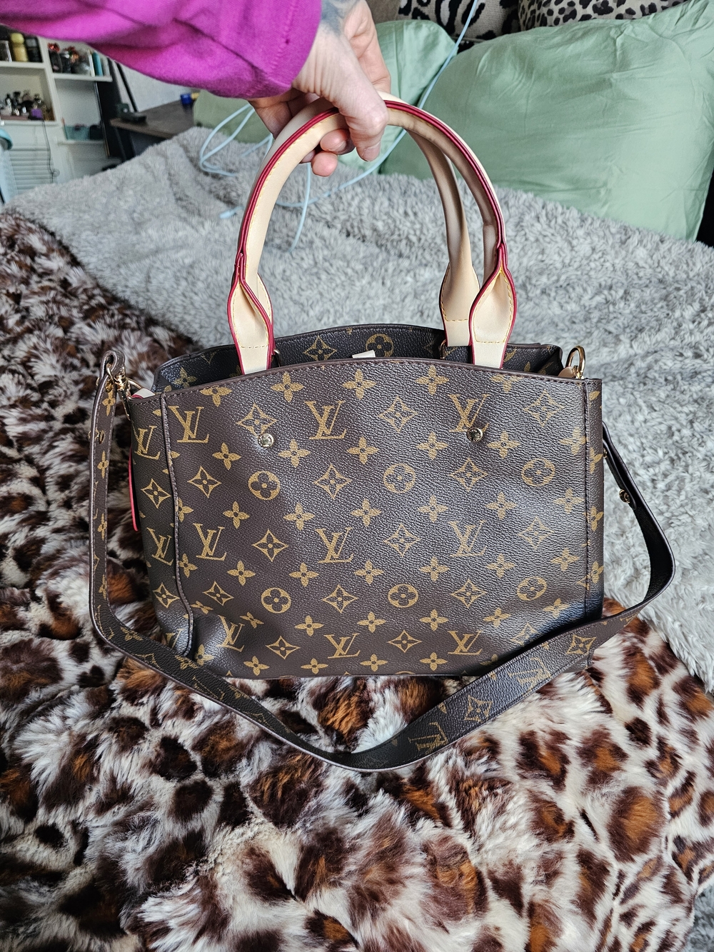 Louis Vuitton Monogram Canvas Satchel in Brown